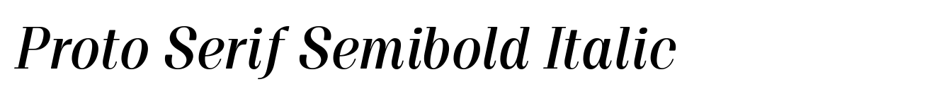 Proto Serif Semibold Italic